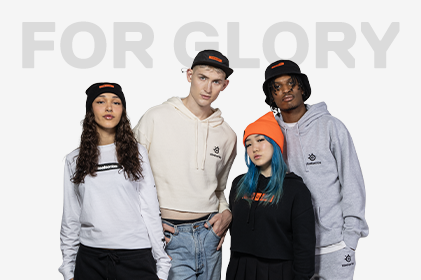 Various models wearing a variety of SteelSeries apparel.
