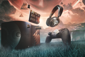 Levitating Destiny 2: The Final Shape gear on a bright plain fields.
