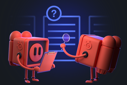 An image of animated cubes with SteelSeries logos that seem to be looking for answers to represent where to look for Support and Guides.